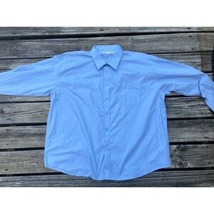 Galo Cossini Men's 20 34-36 Oxford Button Long Sleeve Light Blue Old Money
